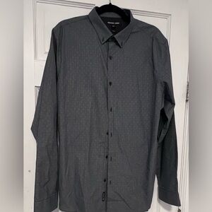 Gray button down shirt